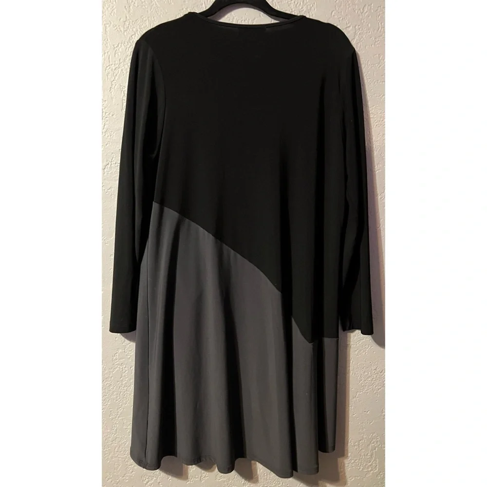 Sun Kim Long Sleeve Drapey Tunic, Size Medium - Picture 2 of 5